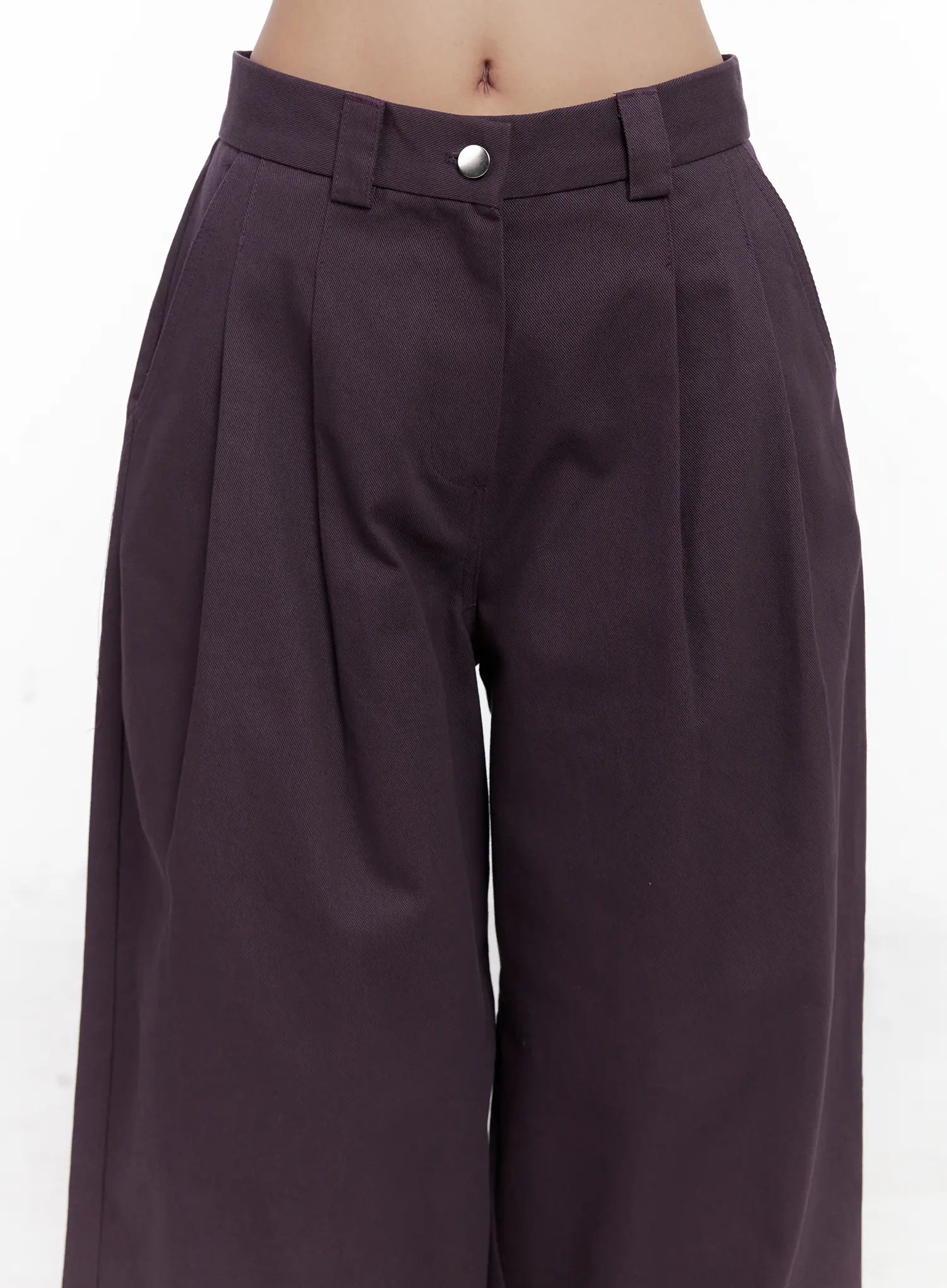 Oversized Pintuck Wide Cotton Pants CN514