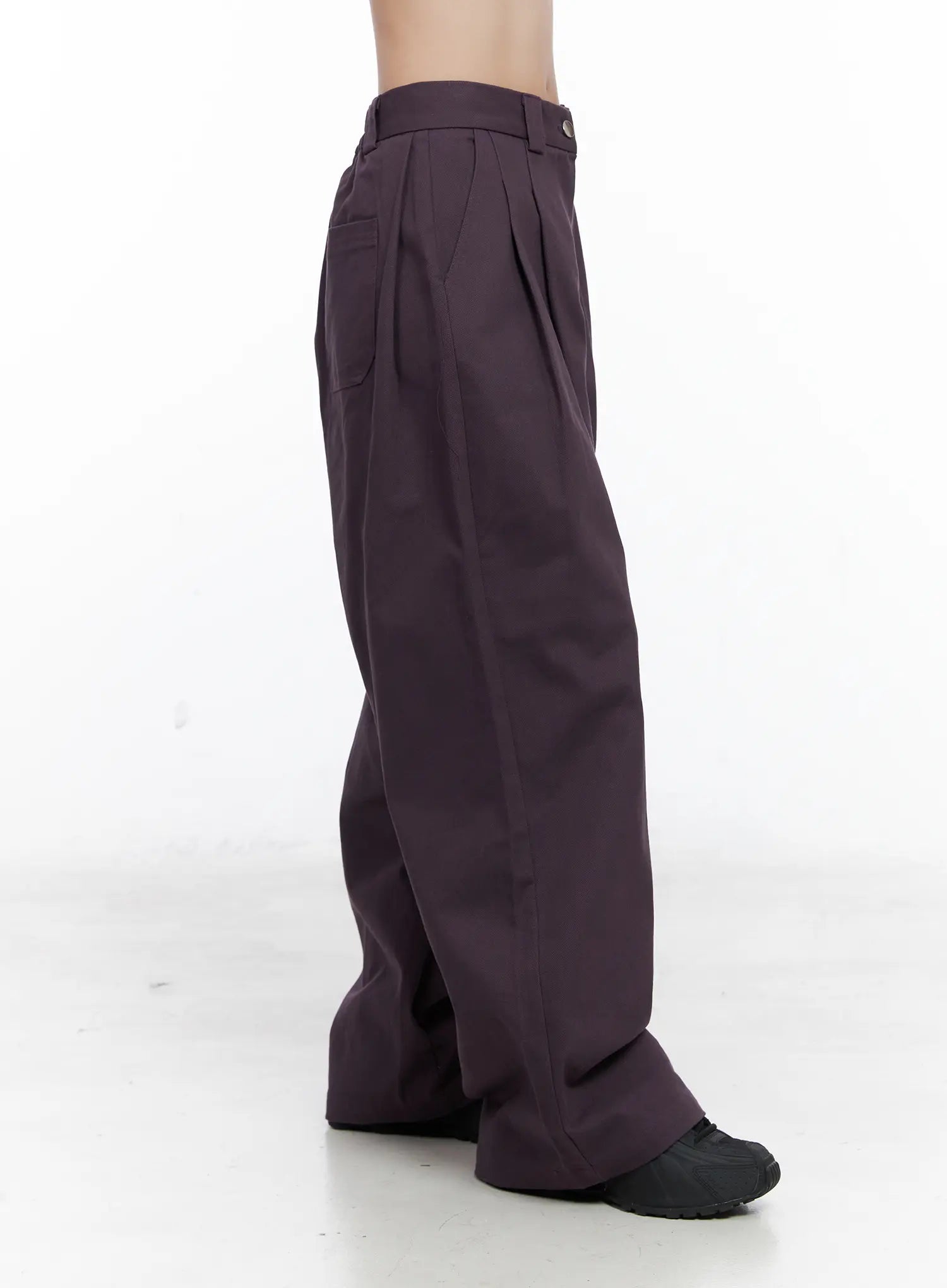 Oversized Pintuck Wide Cotton Pants CN514
