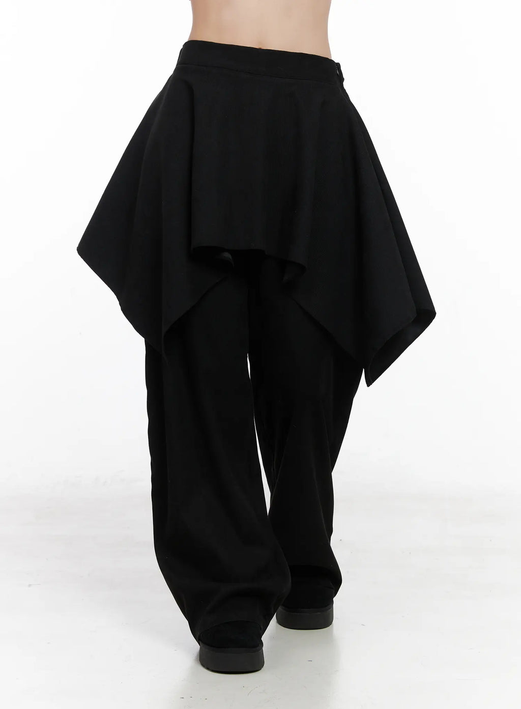 Asymmetric Layered Skirt Pants CN514