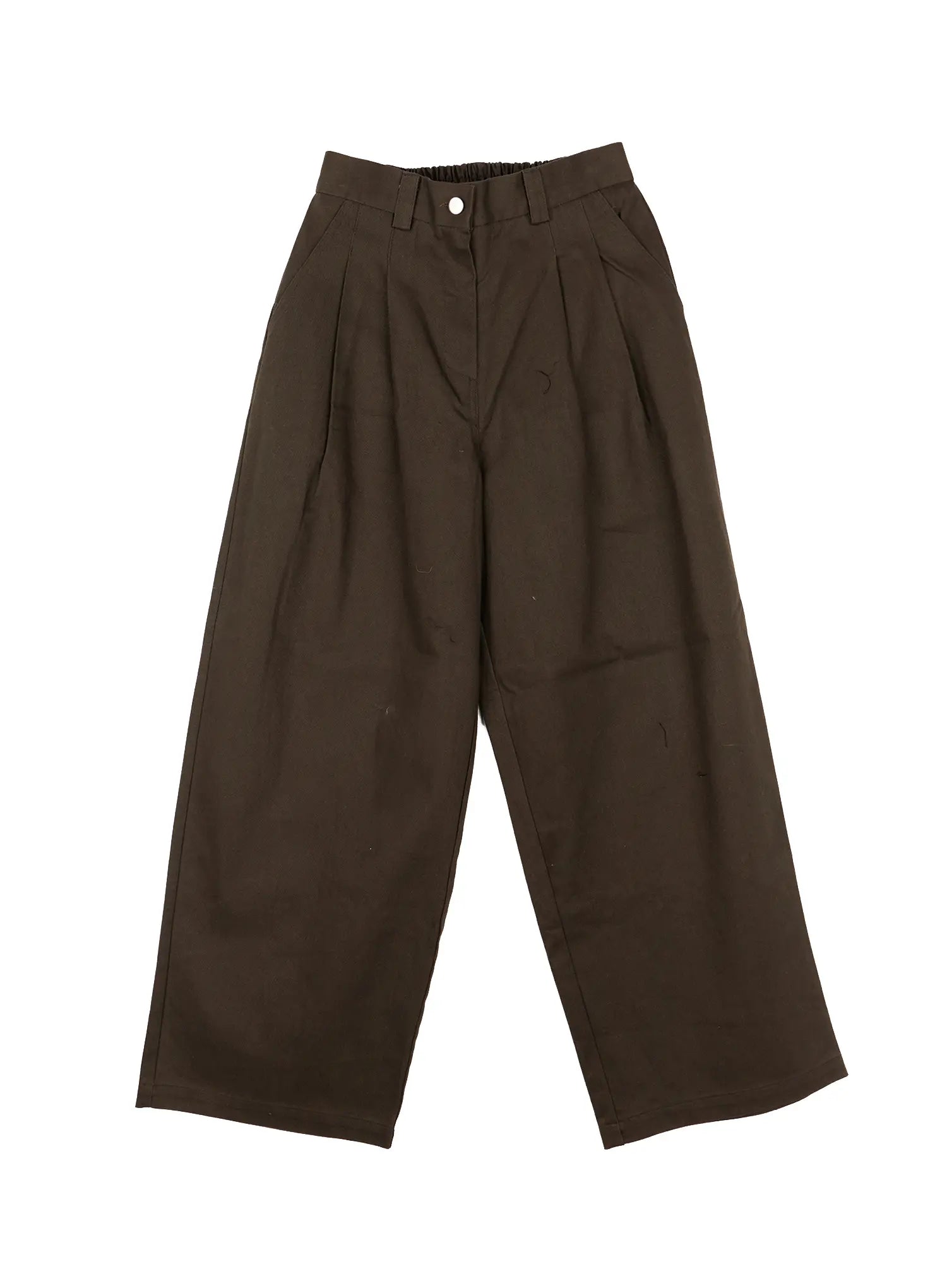 Oversized Pintuck Wide Cotton Pants CN514